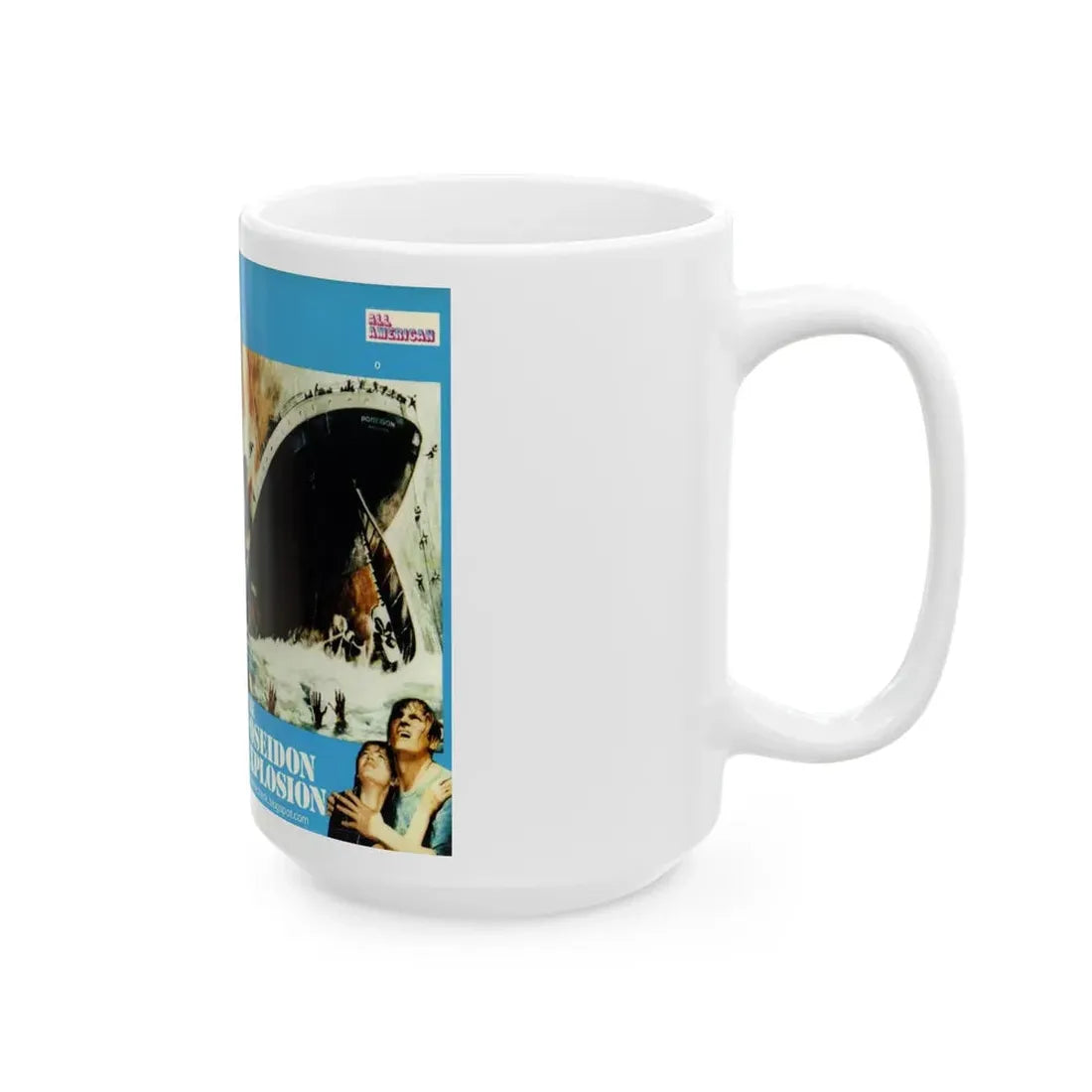 THE POSEIDON EXPLOSION (VHS COVER) - White Coffee Mug - Go Mug Yourself