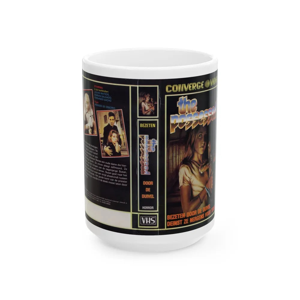 THE POSSESSED CONVERGE VIDEO (VHS COVER) - White Coffee Mug-15oz-Go Mug Yourself