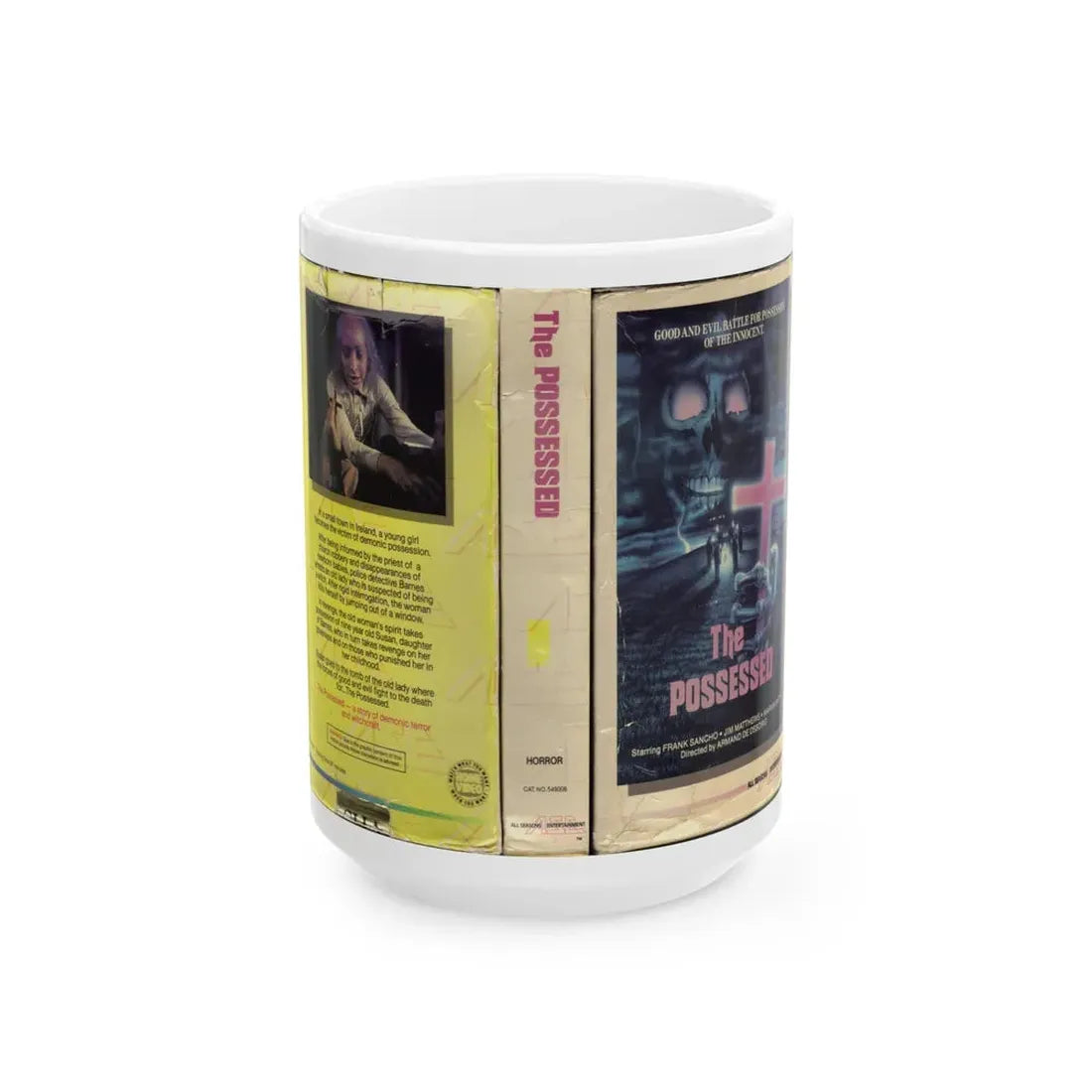 THE POSSESSED (VHS COVER) - White Coffee Mug 15oz - Go Mug Yourself