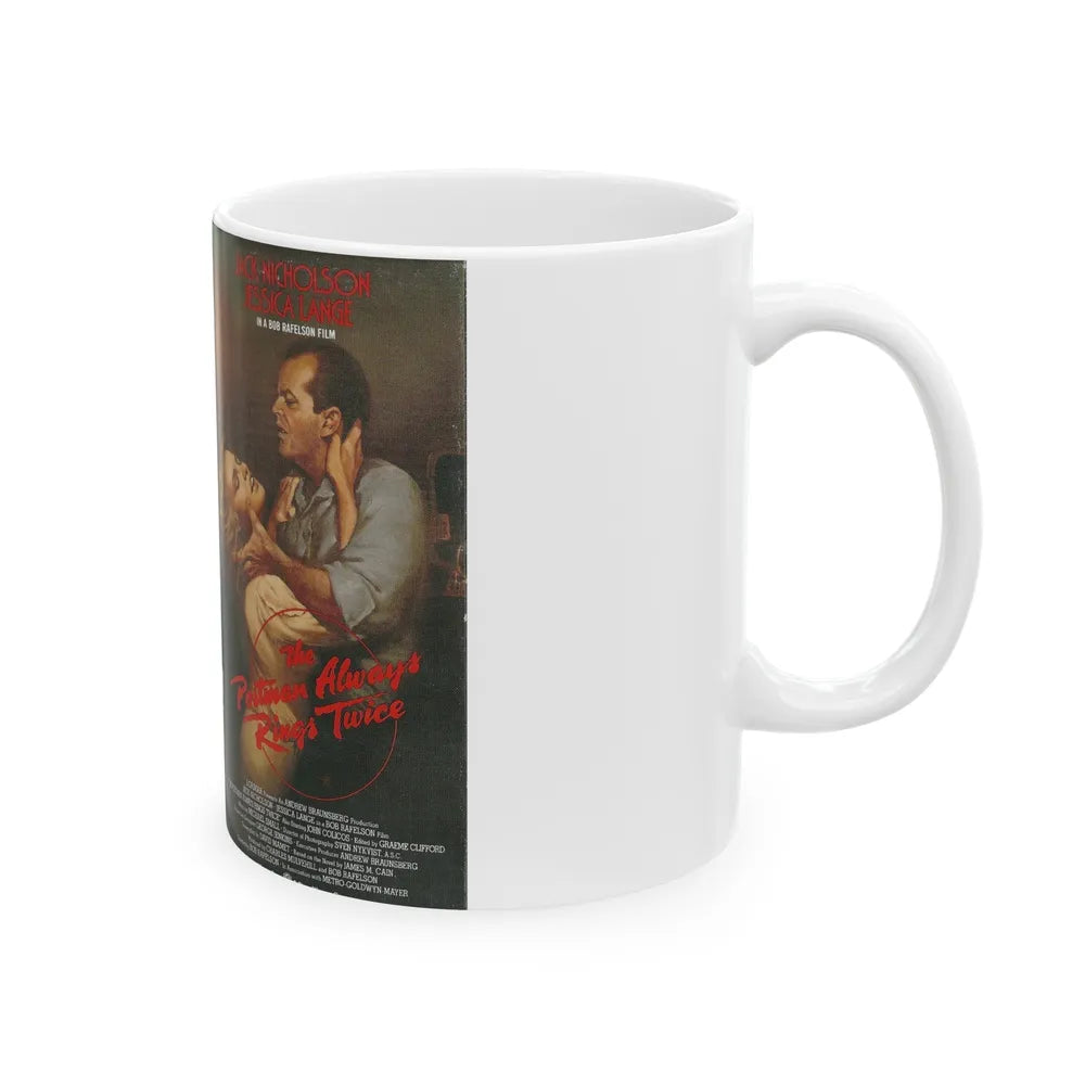 THE POSTMAN ALWAYS RINGS TWICE (VHS COVER) - White Coffee Mug-Go Mug Yourself