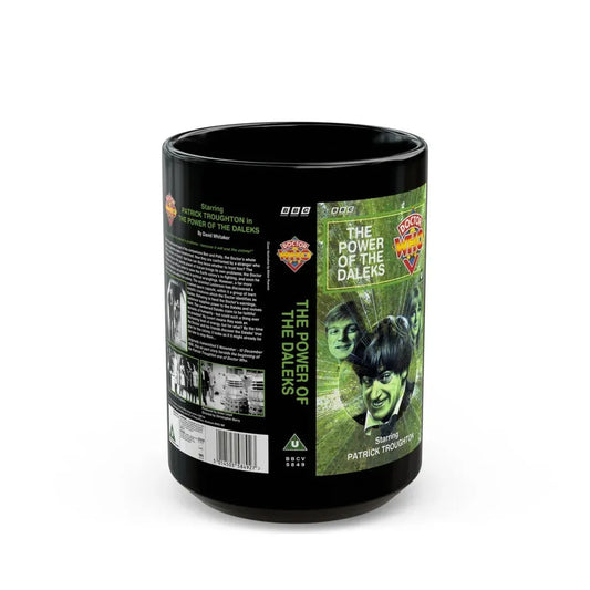 THE POWER OF THE DALEKS (VHS COVER) - Black Coffee Mug 15oz - Go Mug Yourself