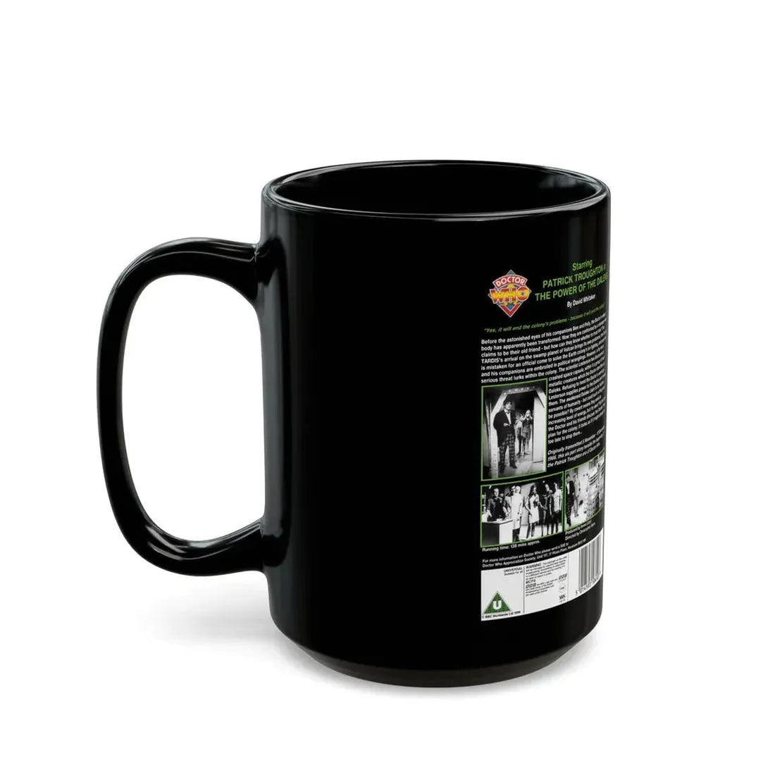 THE POWER OF THE DALEKS (VHS COVER) - Black Coffee Mug - Go Mug Yourself