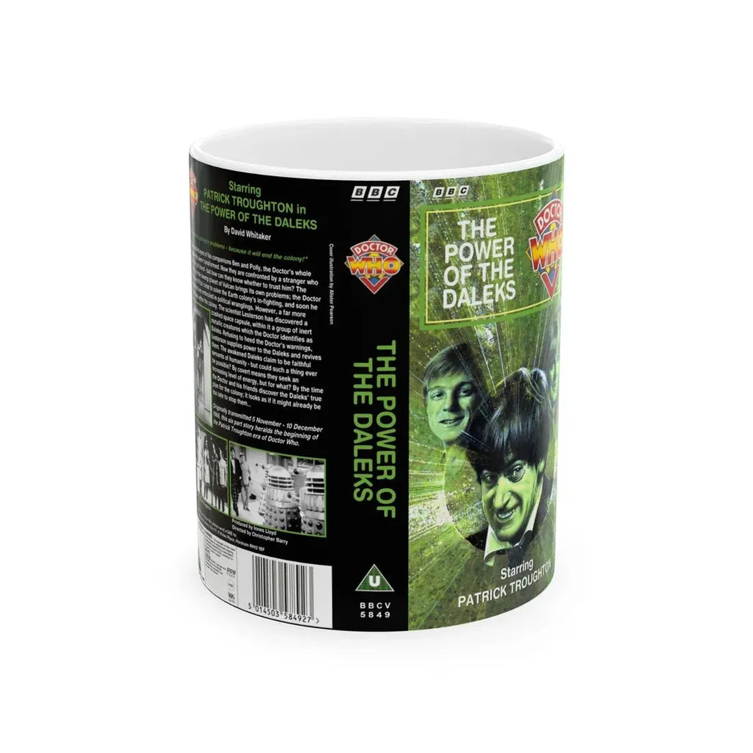 THE POWER OF THE DALEKS (VHS COVER) - White Coffee Mug 11oz - Go Mug Yourself