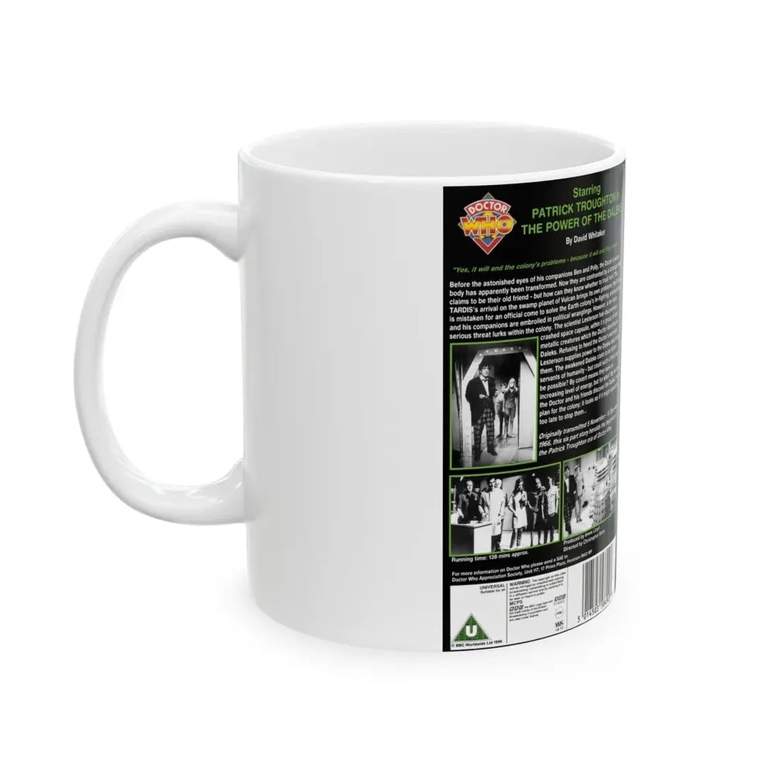 THE POWER OF THE DALEKS (VHS COVER) - White Coffee Mug - Go Mug Yourself