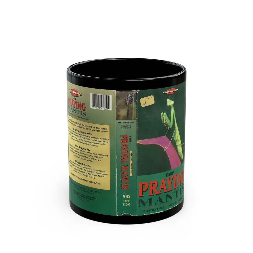 THE PRAYING MANTIS (VHS COVER) - Black Coffee Mug-11oz-Go Mug Yourself