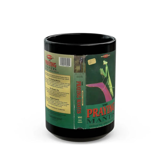 THE PRAYING MANTIS (VHS COVER) - Black Coffee Mug 15oz - Go Mug Yourself