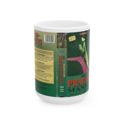 THE PRAYING MANTIS (VHS COVER) - White Coffee Mug 15oz - Go Mug Yourself