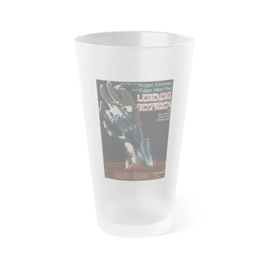 THE PREMATURE BURIAL (GERMAN) 1962 Movie Poster - Frosted Pint Glass 16oz Default Title - Go Mug Yourself