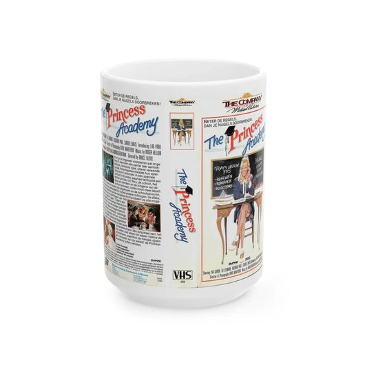 THE PRINCESS ACADEMY (VHS COVER) - White Coffee Mug 15oz - Go Mug Yourself