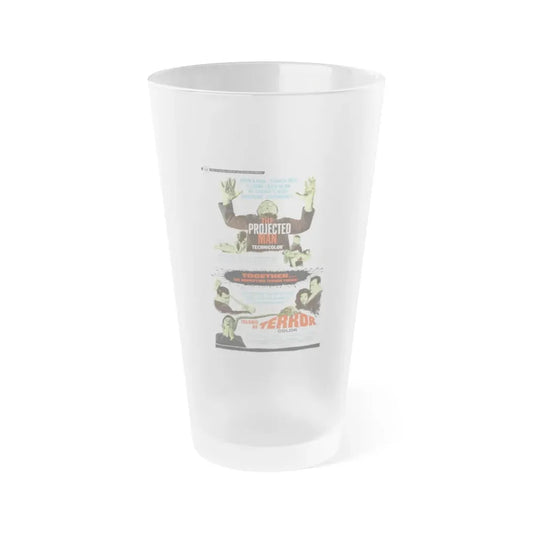 THE PROJECTED MAN + ISLAND OF TERROR 1966 Movie Poster - Frosted Pint Glass 16oz Default Title - Go Mug Yourself