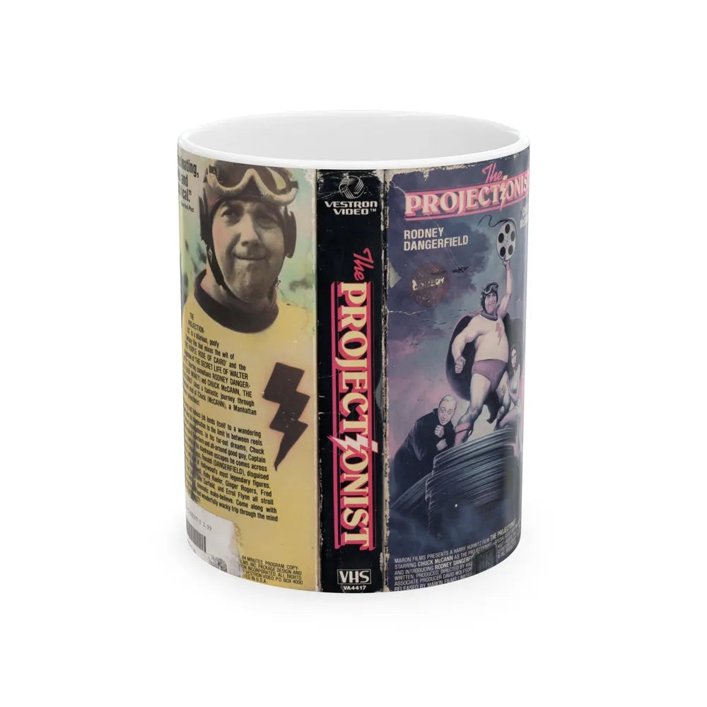 the projectionist rodney dangerfield (VHS COVER) - White Coffee Mug-11oz-Go Mug Yourself