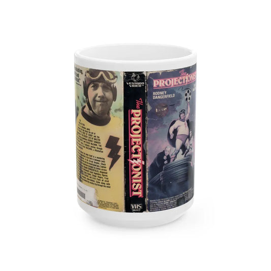 the projectionist rodney dangerfield (VHS COVER) - White Coffee Mug-15oz-Go Mug Yourself