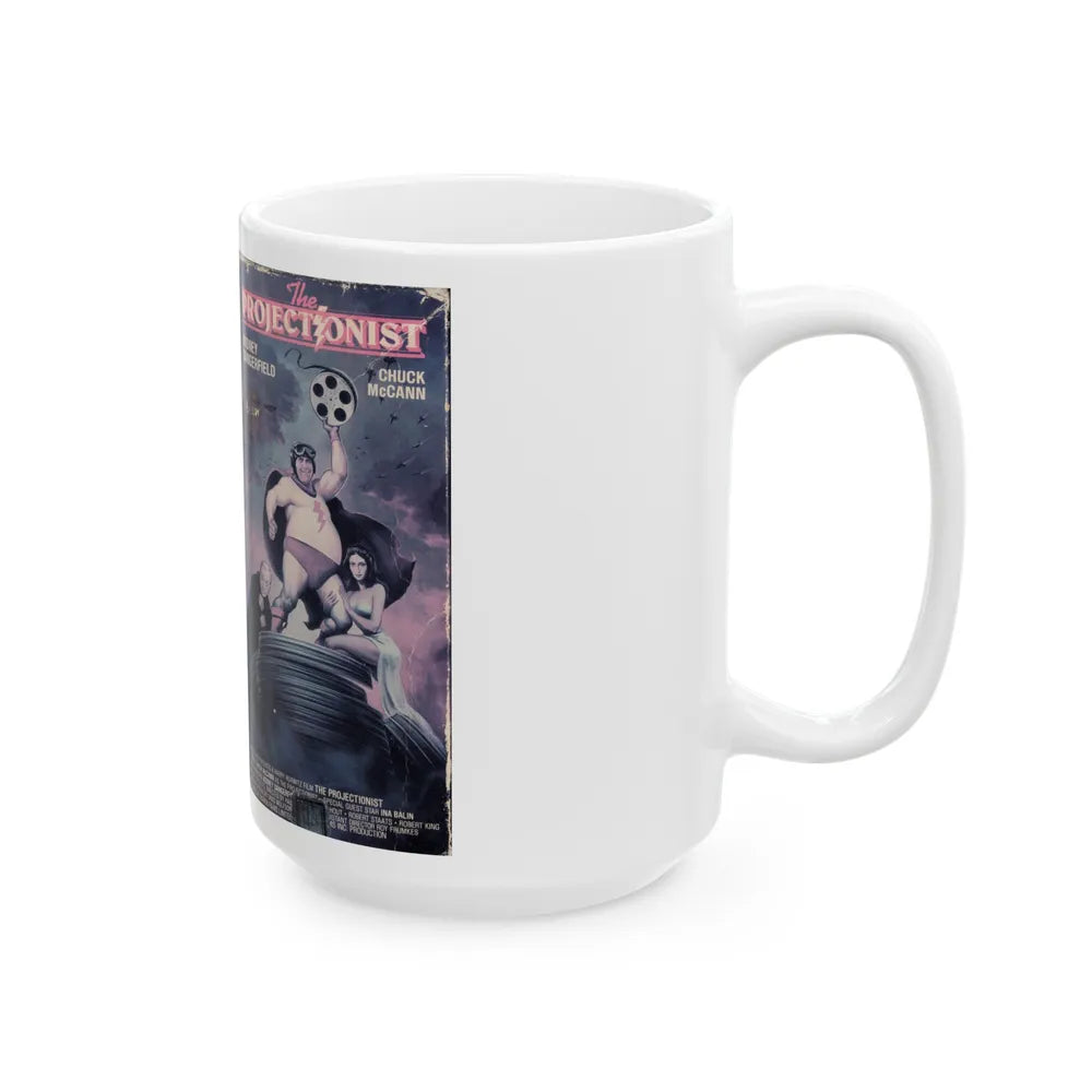 the projectionist rodney dangerfield (VHS COVER) - White Coffee Mug-Go Mug Yourself