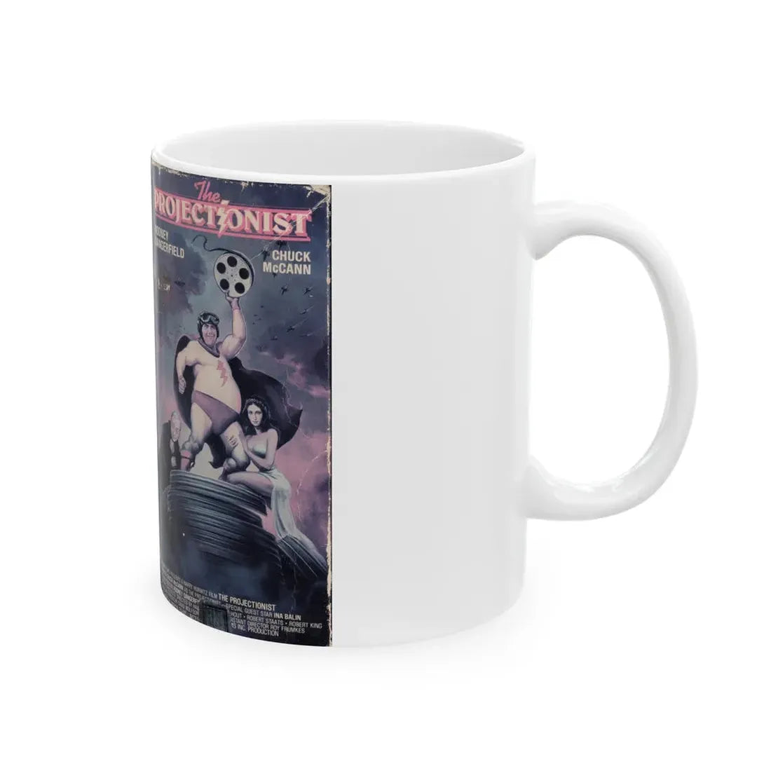 the projectionist rodney dangerfield (VHS COVER) - White Coffee Mug - Go Mug Yourself