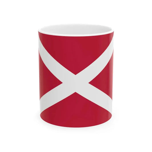 The proposed naval flag of the Georgian Democratic Republic v3 (Georgia) White Coffee Mug 11oz - Go Mug Yourself
