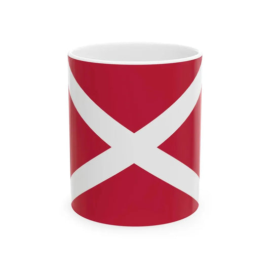 The proposed naval flag of the Georgian Democratic Republic v3 (Georgia) White Coffee Mug 11oz - Go Mug Yourself