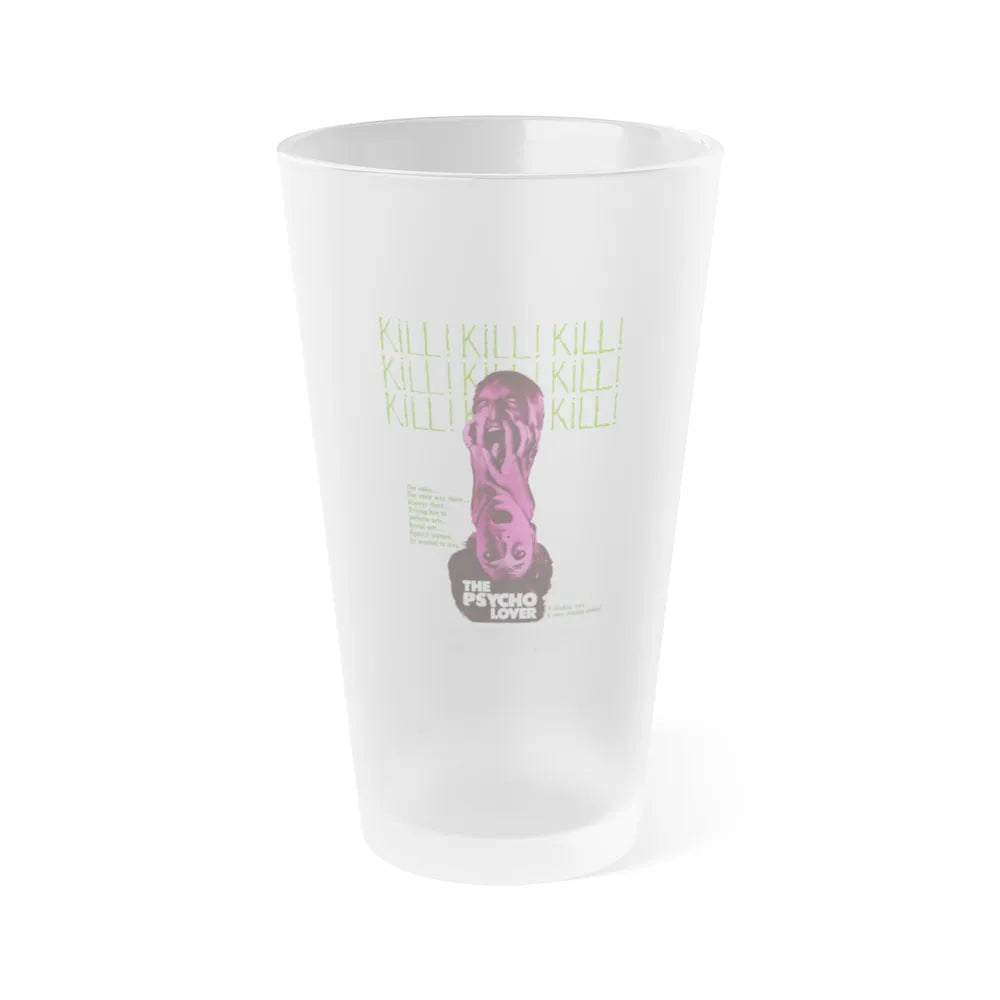 THE PSYCHO LOVER 1970 Movie Poster - Frosted Pint Glass 16oz-Go Mug Yourself