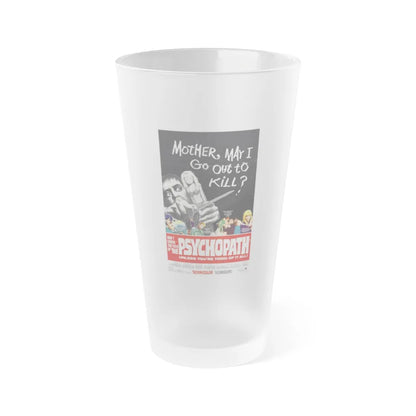 THE PSYCHOPATH 1966 Movie Poster - Frosted Pint Glass 16oz-Go Mug Yourself