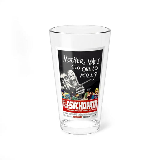 THE PSYCHOPATH 1966 Movie Poster - Pint Glass 16oz 16oz - Go Mug Yourself