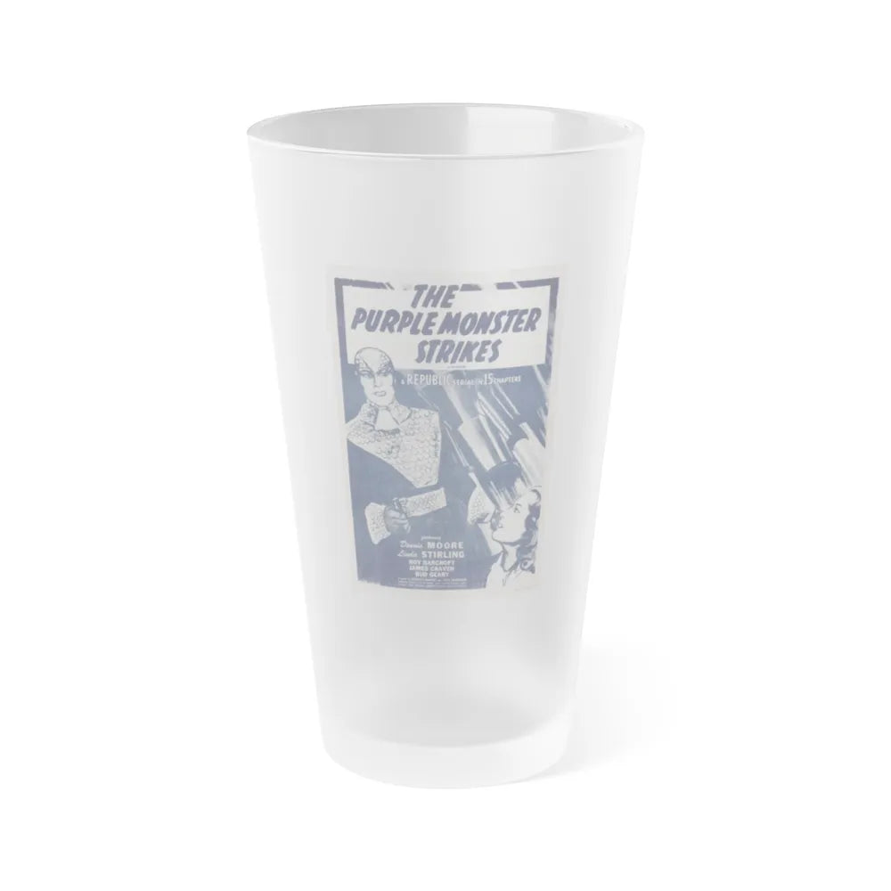 THE PURPLE MONSTER STRIKES 1945 Movie Poster - Frosted Pint Glass 16oz-Go Mug Yourself