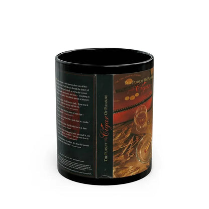 THE PURSUIT OF PLEASURE THE CIGAR (VHS COVER) - Black Coffee Mug 11oz - Go Mug Yourself