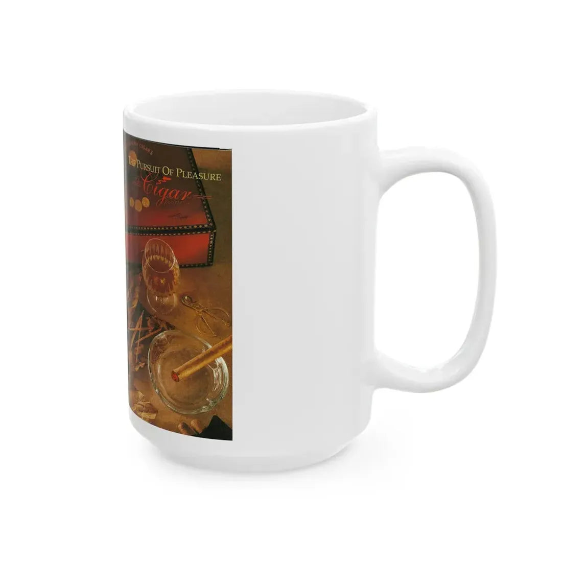 THE PURSUIT OF PLEASURE THE CIGAR (VHS COVER) - White Coffee Mug - Go Mug Yourself