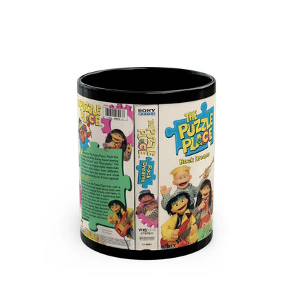 THE PUZZLE PLACE ROCK DREAMS (VHS COVER) - Black Coffee Mug-11oz-Go Mug Yourself