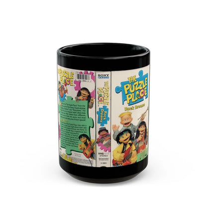 THE PUZZLE PLACE ROCK DREAMS (VHS COVER) - Black Coffee Mug-15oz-Go Mug Yourself