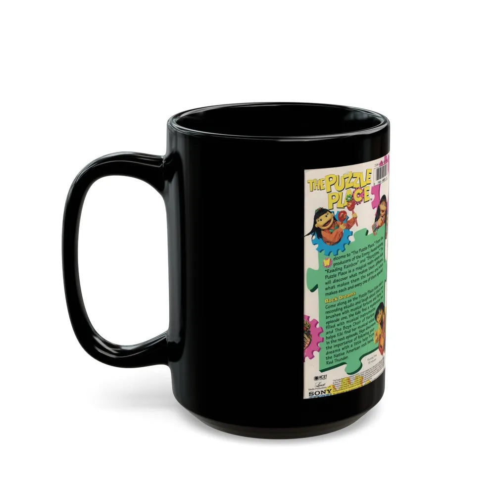 THE PUZZLE PLACE ROCK DREAMS (VHS COVER) - Black Coffee Mug-Go Mug Yourself