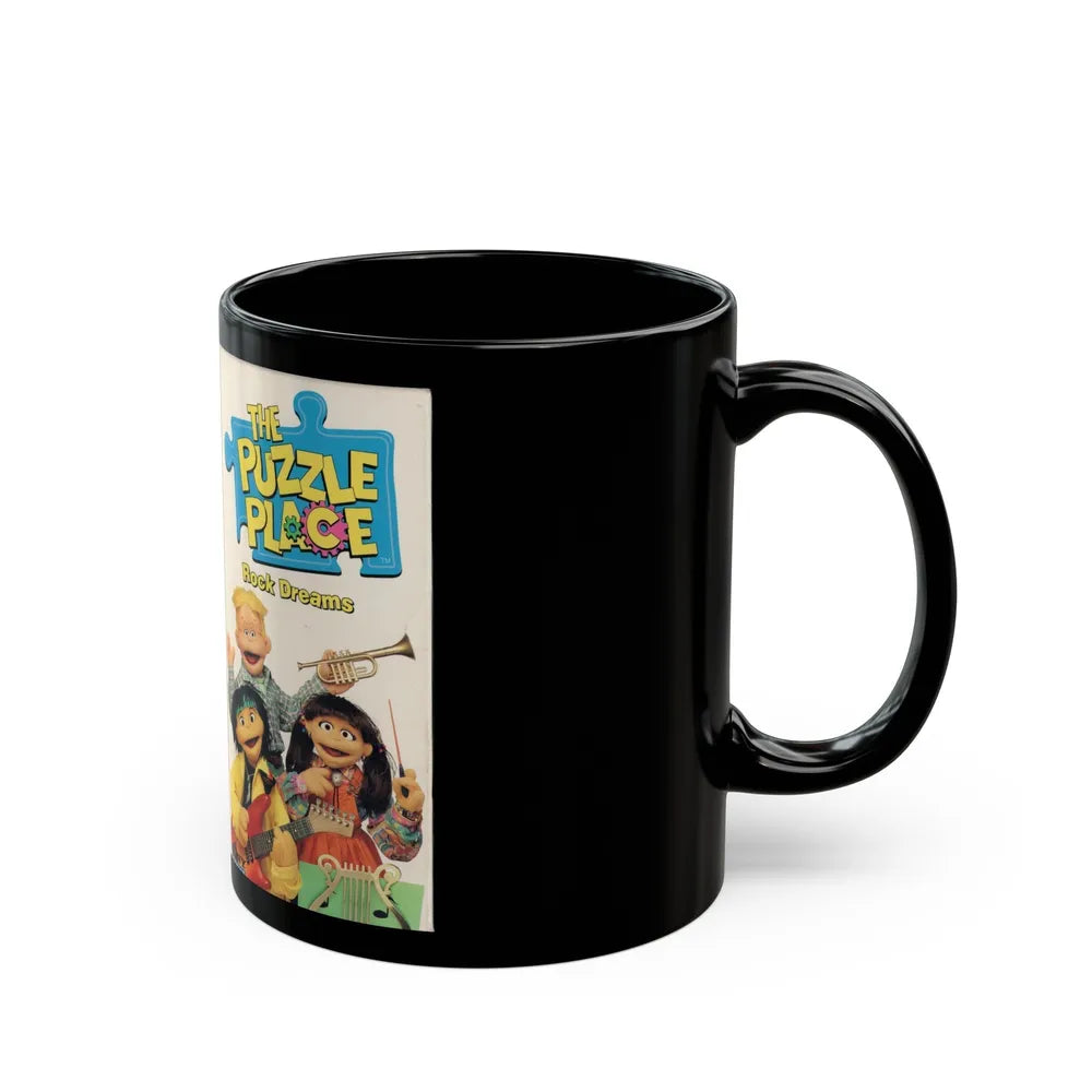 THE PUZZLE PLACE ROCK DREAMS (VHS COVER) - Black Coffee Mug-Go Mug Yourself