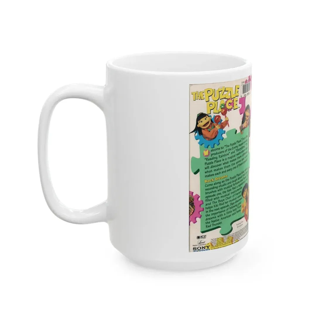 THE PUZZLE PLACE ROCK DREAMS (VHS COVER) - White Coffee Mug - Go Mug Yourself
