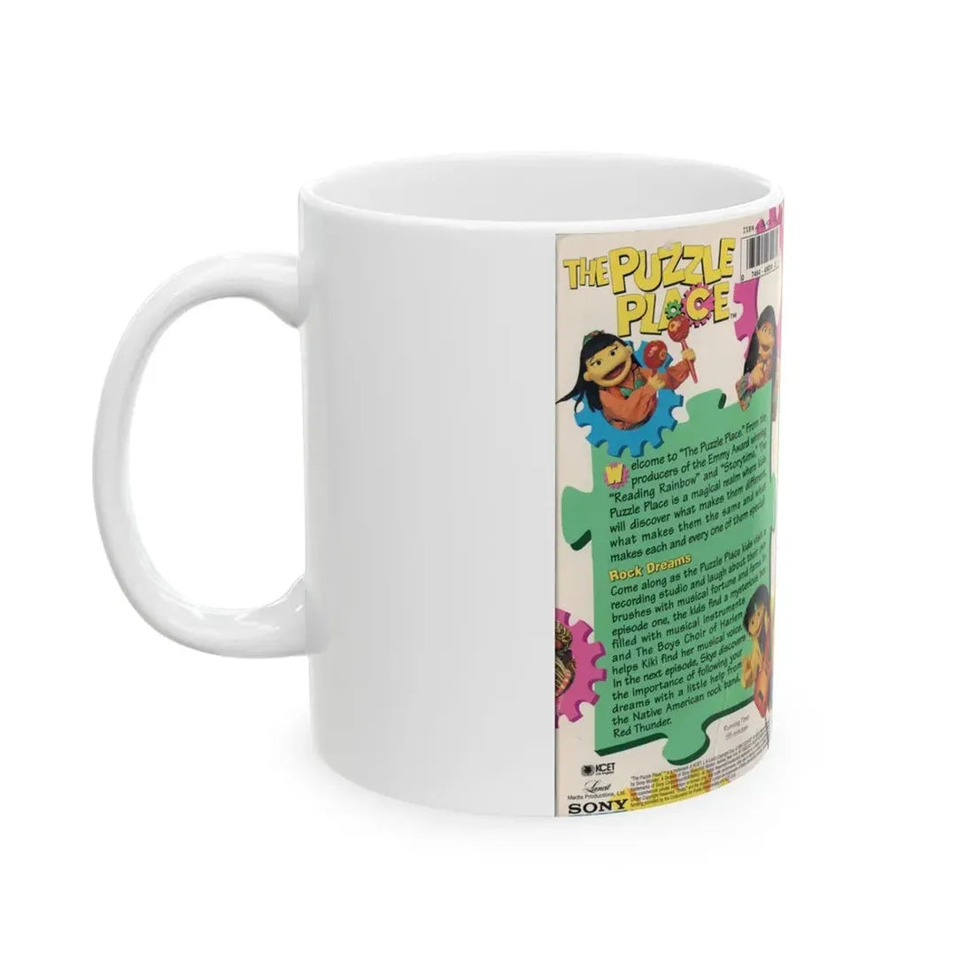 THE PUZZLE PLACE ROCK DREAMS (VHS COVER) - White Coffee Mug - Go Mug Yourself