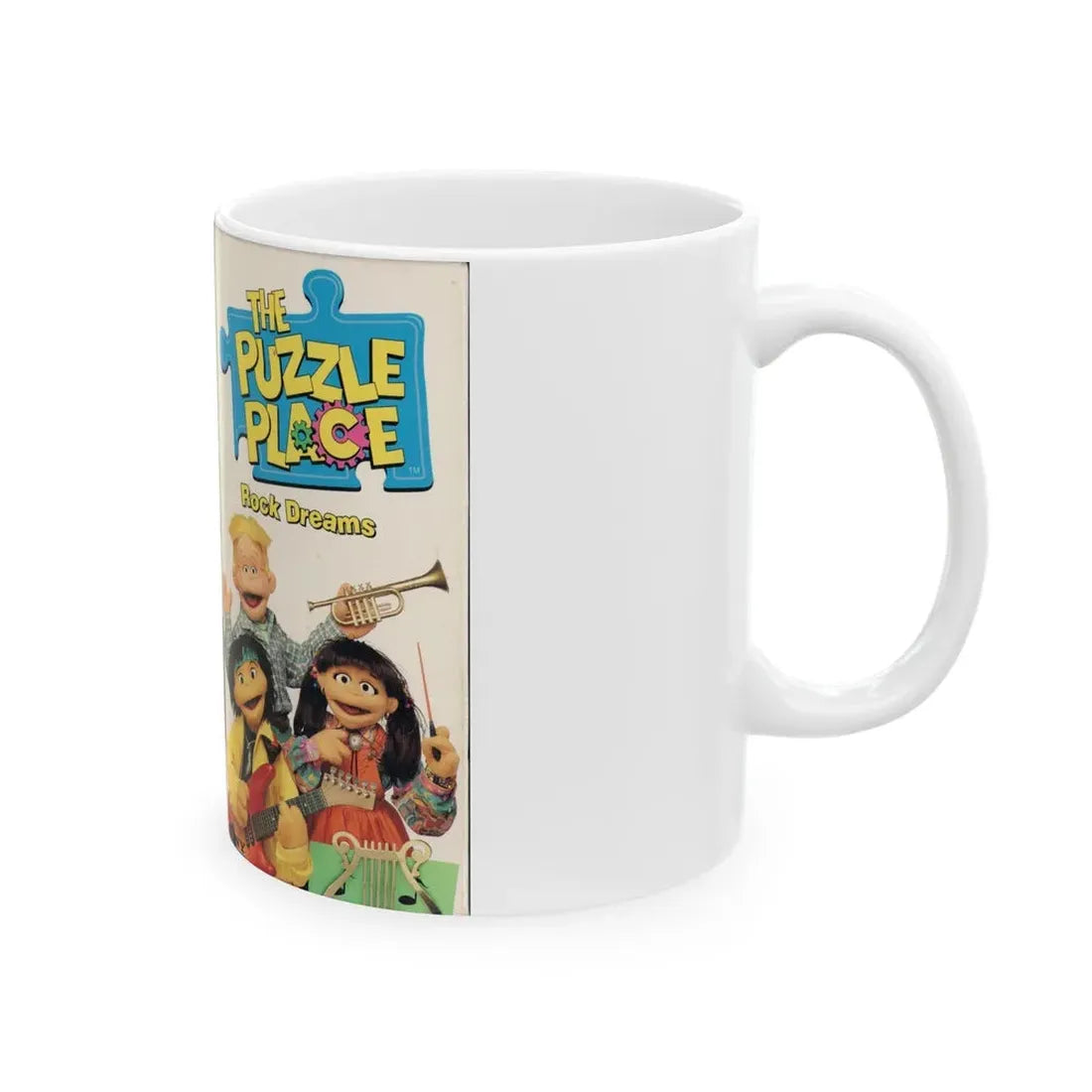 THE PUZZLE PLACE ROCK DREAMS (VHS COVER) - White Coffee Mug - Go Mug Yourself