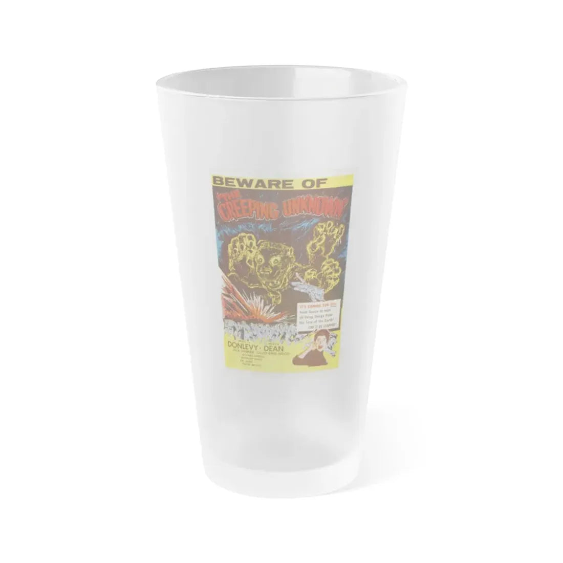 THE QUATERMASS EXPERIMENT (THE CREEPING UNKNOWN) 1955 Movie Poster - Frosted Pint Glass 16oz 16oz Frosted - Go Mug Yourself