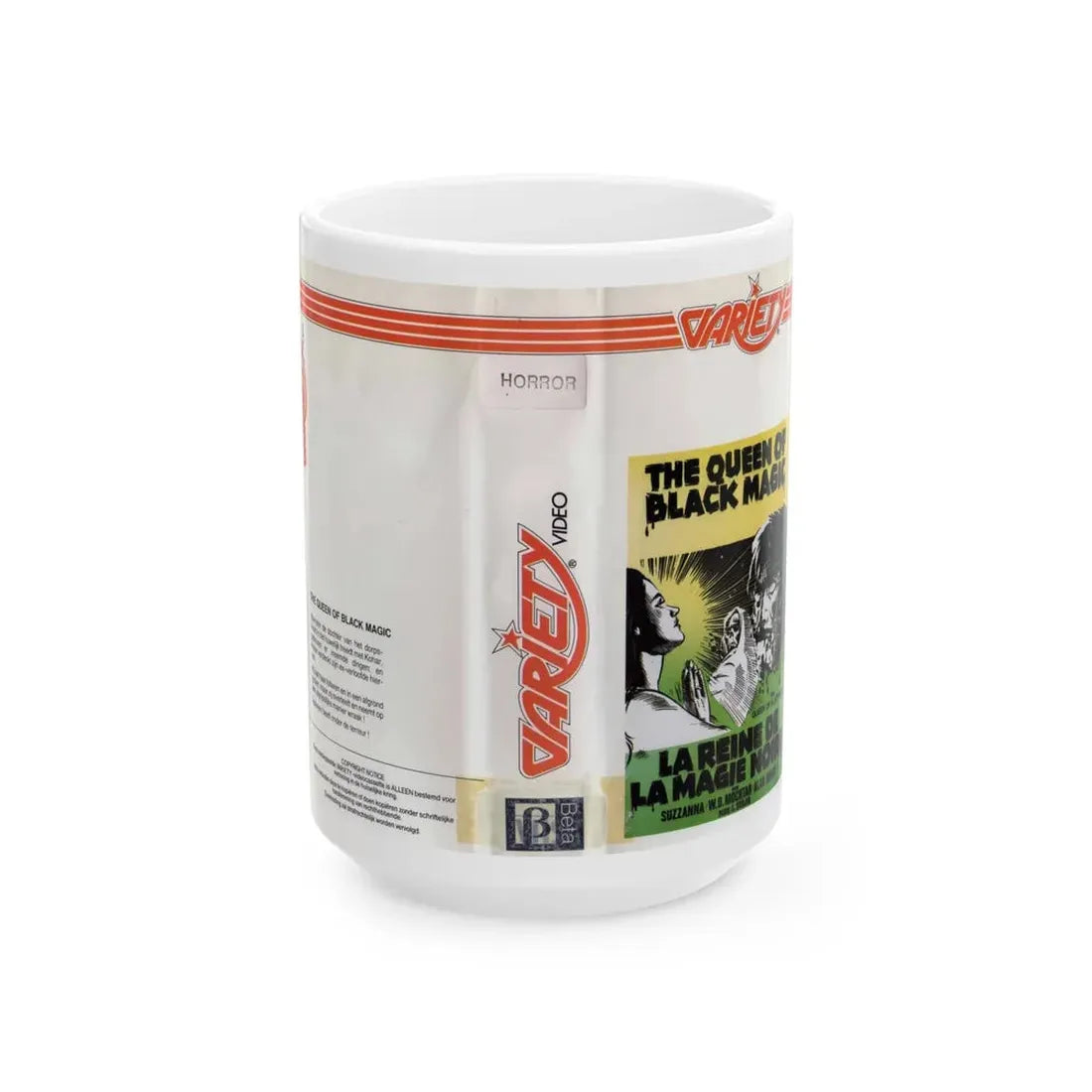 THE QUEEN OF BLACK MAGIC (VHS COVER) - White Coffee Mug 15oz - Go Mug Yourself