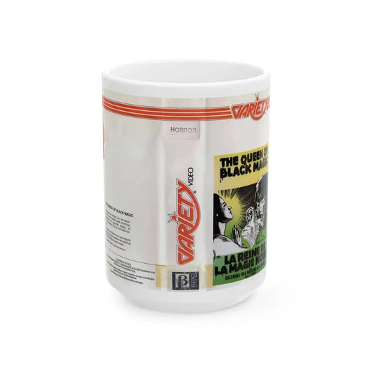 THE QUEEN OF BLACK MAGIC (VHS COVER) - White Coffee Mug 15oz - Go Mug Yourself