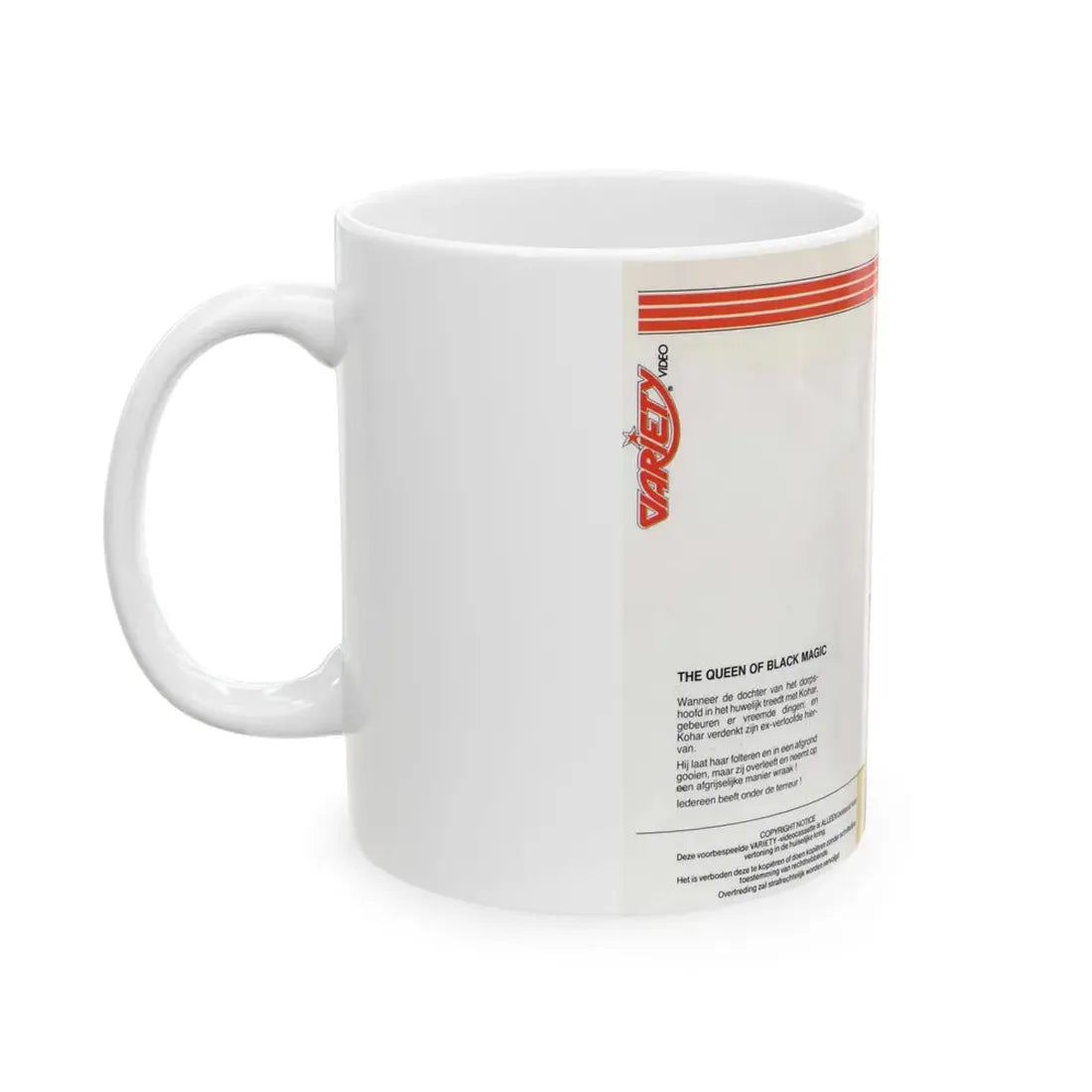 THE QUEEN OF BLACK MAGIC (VHS COVER) - White Coffee Mug - Go Mug Yourself