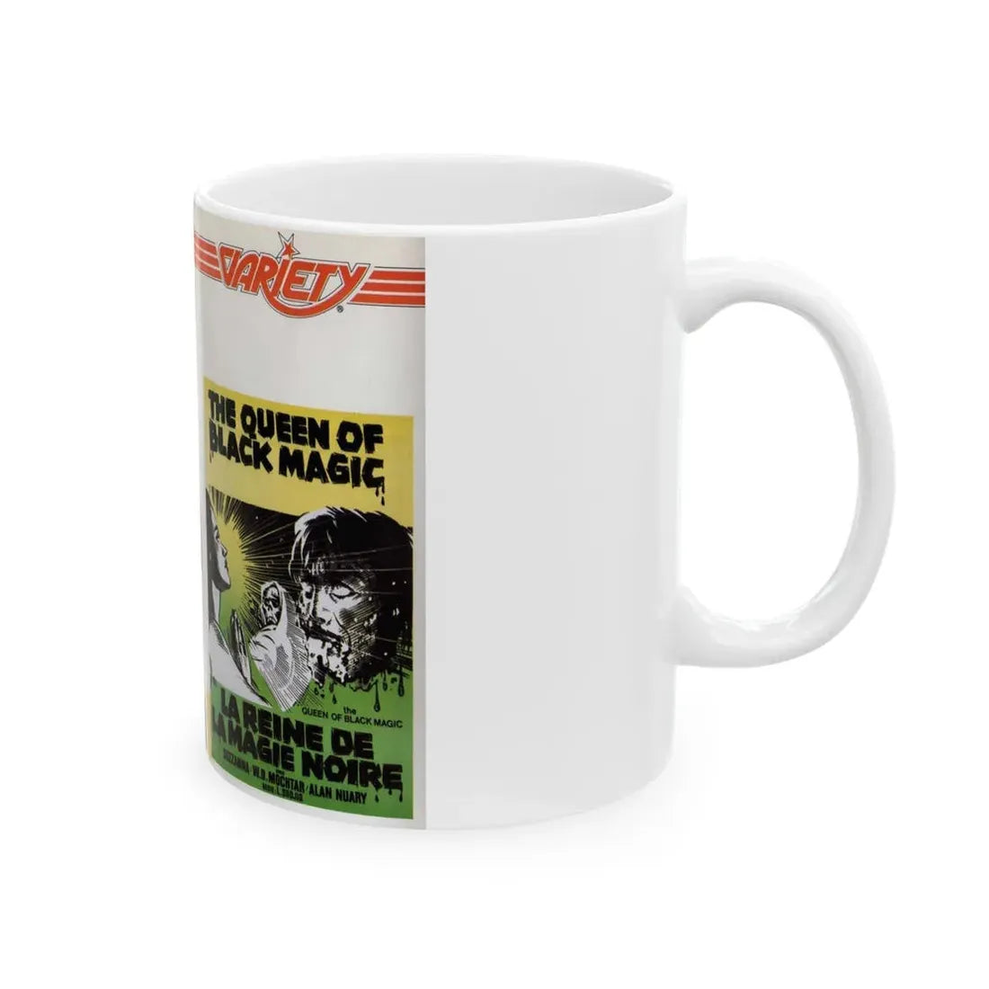 THE QUEEN OF BLACK MAGIC (VHS COVER) - White Coffee Mug - Go Mug Yourself