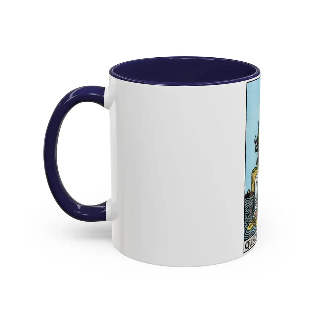 The Queen of Cups (Tarot Card) Accent Coffee Mug - Go Mug Yourself