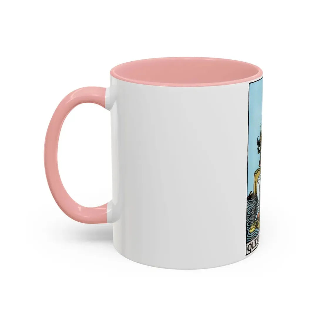 The Queen of Cups (Tarot Card) Accent Coffee Mug - Go Mug Yourself