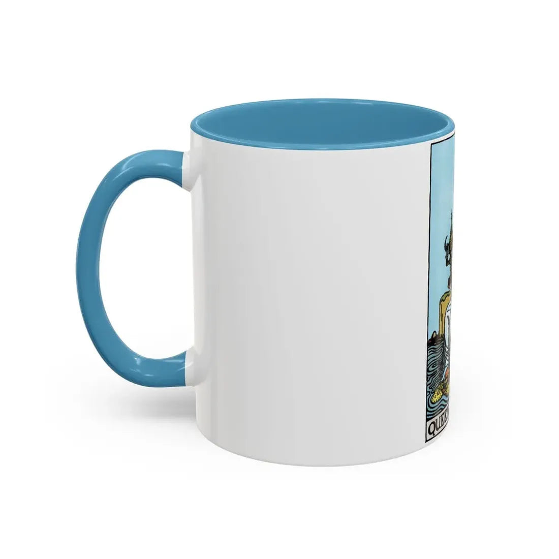 The Queen of Cups (Tarot Card) Accent Coffee Mug - Go Mug Yourself