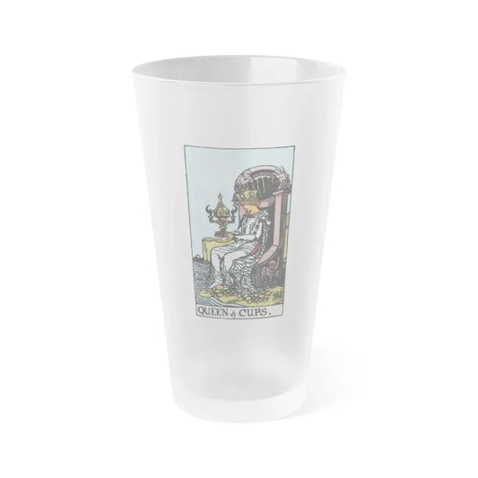 The Queen of Cups (Tarot Card) Frosted Pint Glass 16oz Default Title - Go Mug Yourself