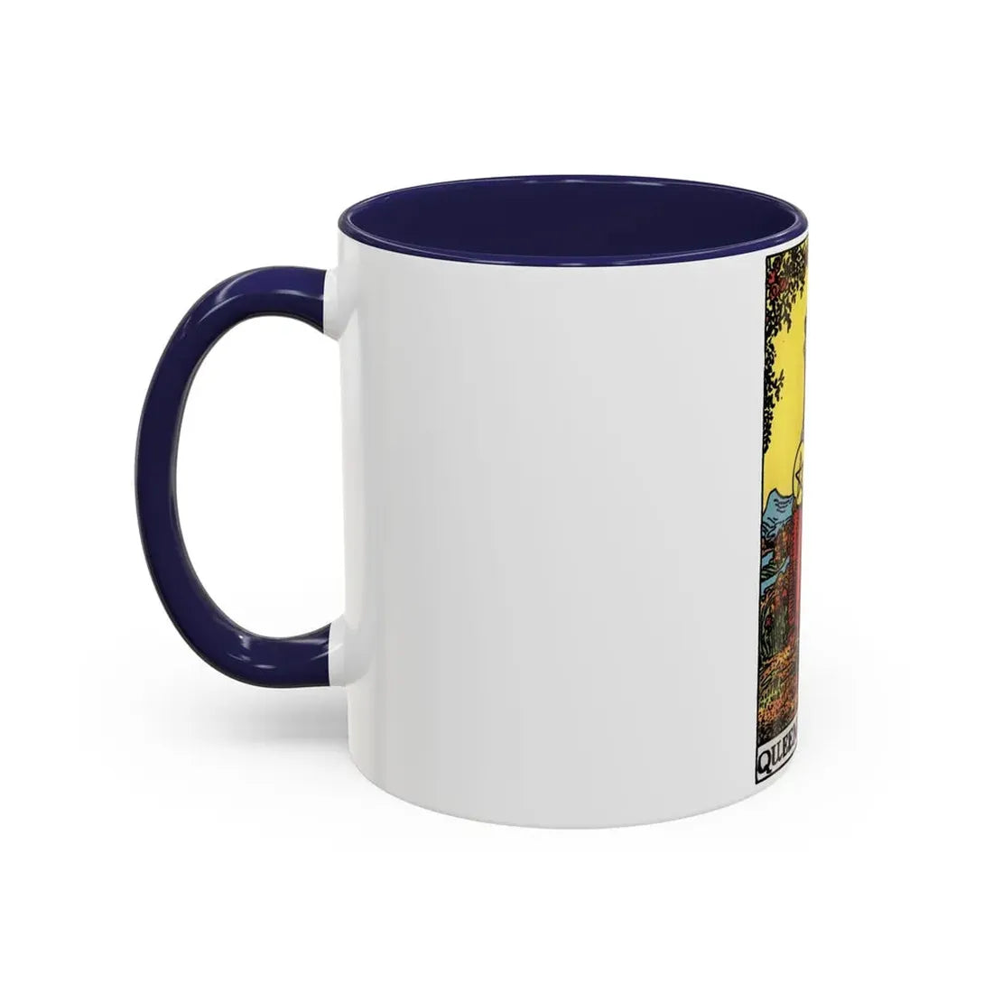 The Queen of Pentacles (Tarot Card) Accent Coffee Mug - Go Mug Yourself