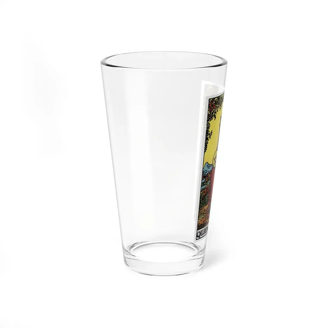 The Queen of Pentacles (Tarot Card) Pint Glass 16oz - Go Mug Yourself