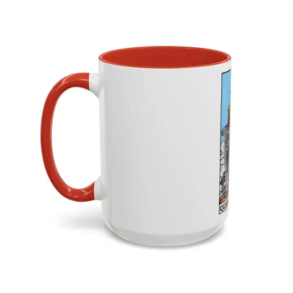 The Queen of Swords (Tarot Card) Accent Coffee Mug - Go Mug Yourself
