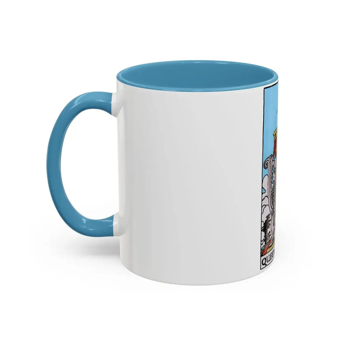 The Queen of Swords (Tarot Card) Accent Coffee Mug - Go Mug Yourself