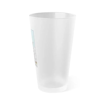 The Queen of Swords (Tarot Card) Frosted Pint Glass 16oz - Go Mug Yourself