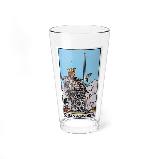 The Queen of Swords (Tarot Card) Pint Glass 16oz-16oz-Go Mug Yourself