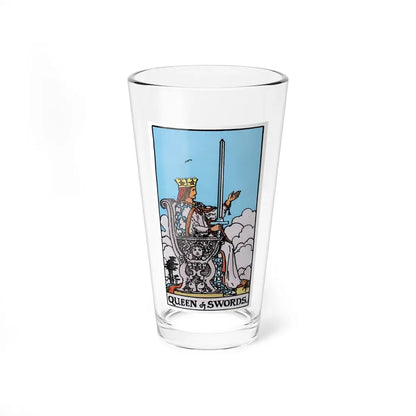 The Queen of Swords (Tarot Card) Pint Glass 16oz 16oz - Go Mug Yourself