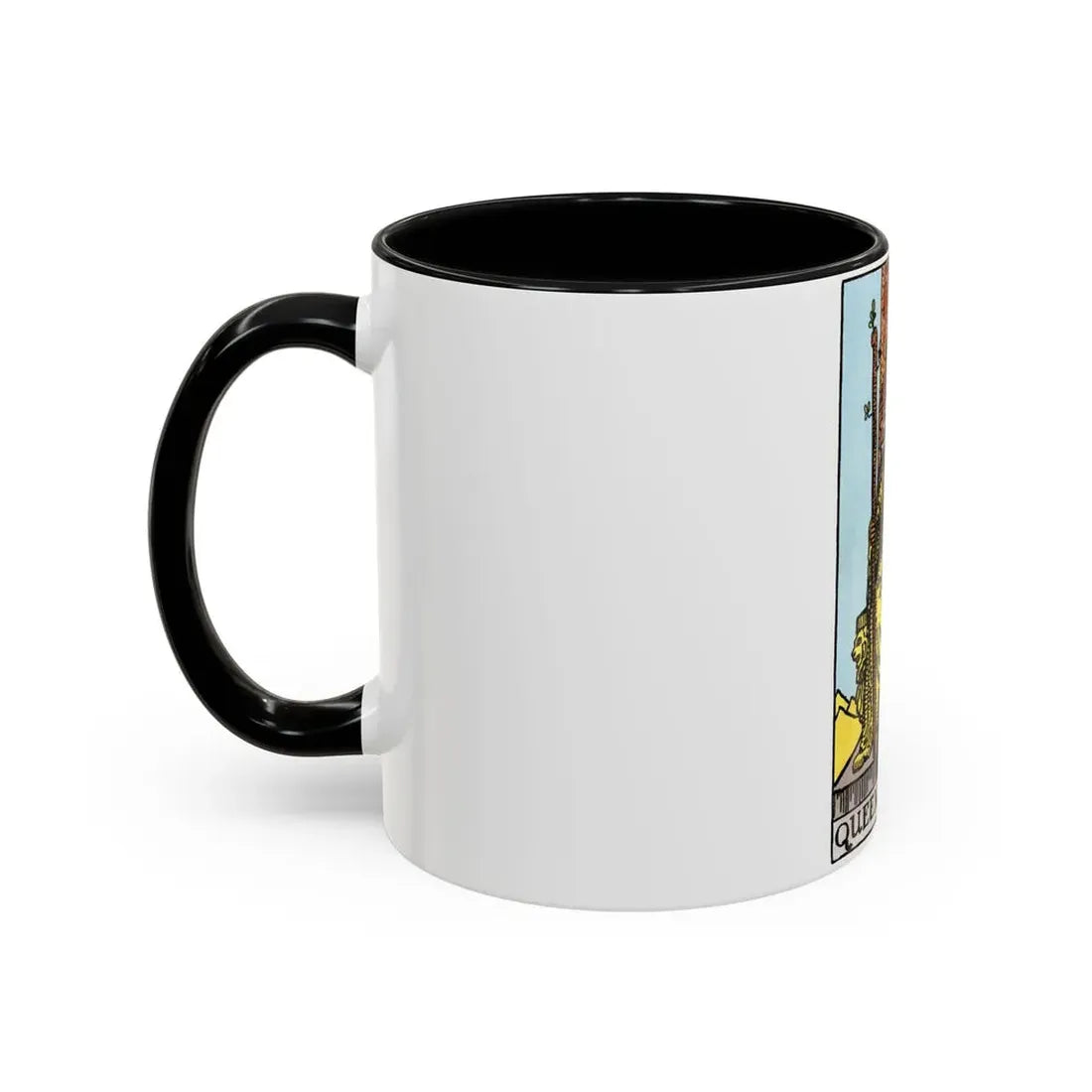 The Queen of Wands (Tarot Card) Accent Coffee Mug - Go Mug Yourself